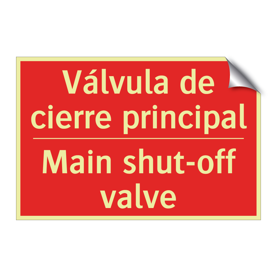 Válvula de cierre principal - Main shut-off valve