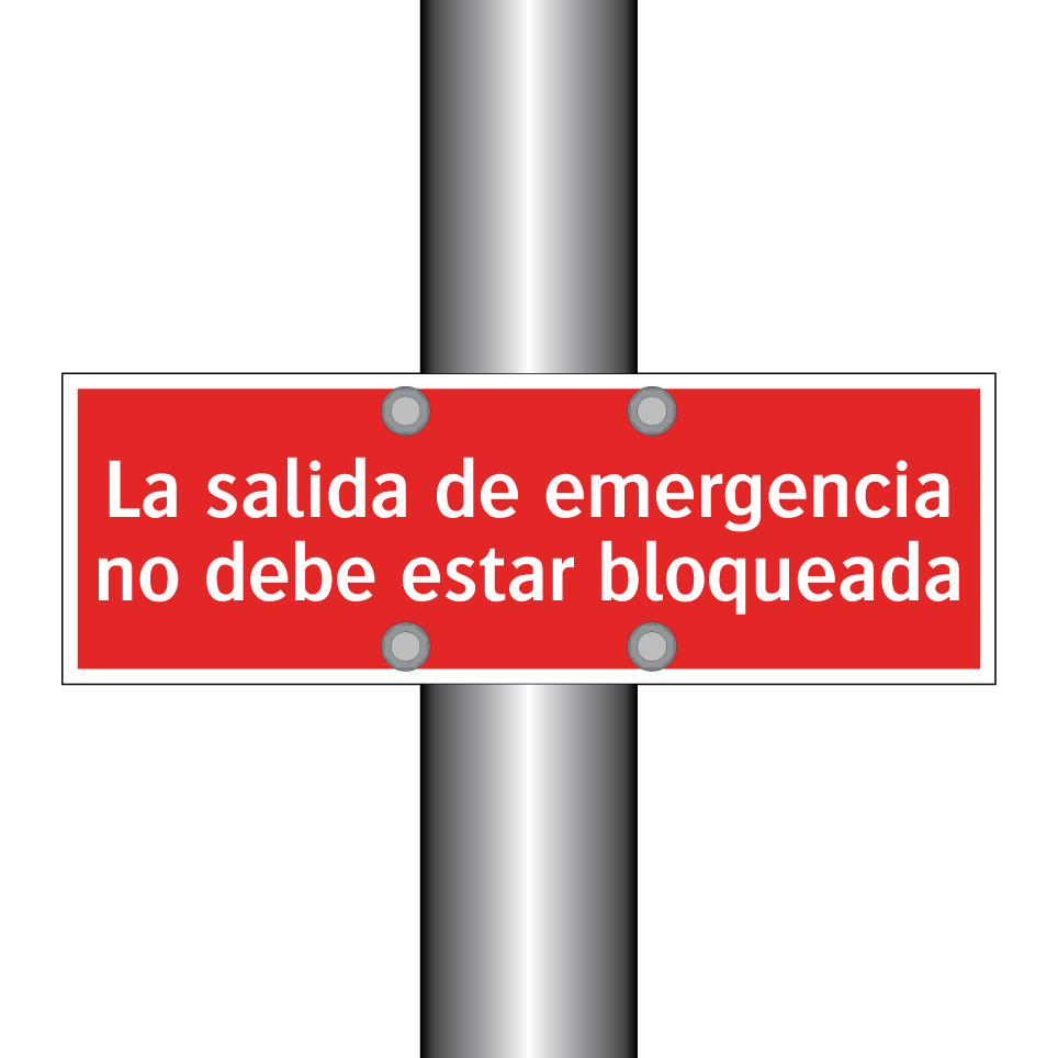 La salida de emergencia no debe estar bloqueada