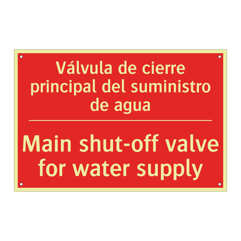 Válvula de cierre principal /.../ - Main shut-off valve for water /.../