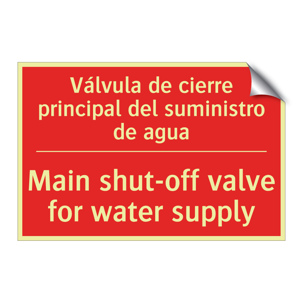 Válvula de cierre principal /.../ - Main shut-off valve for water /.../