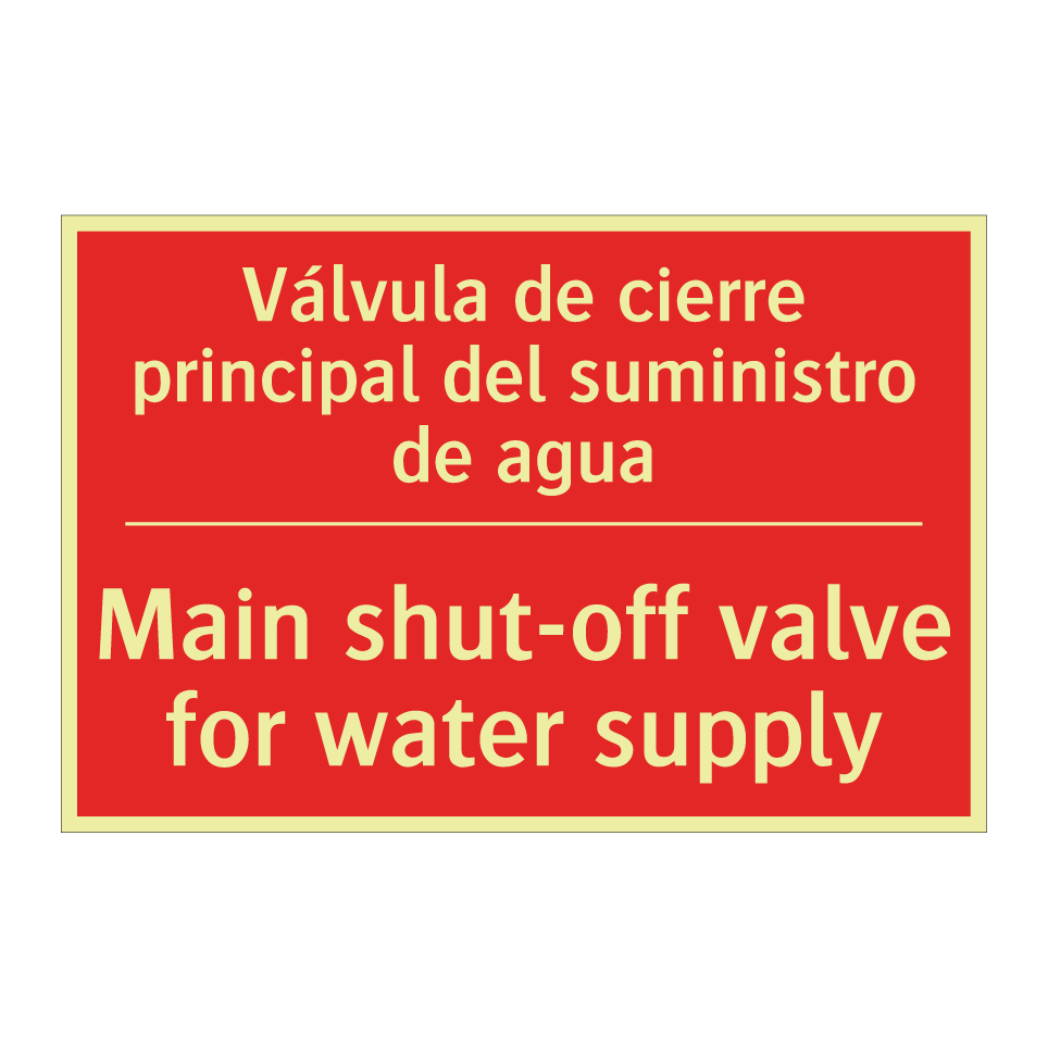 Válvula de cierre principal /.../ - Main shut-off valve for water /.../