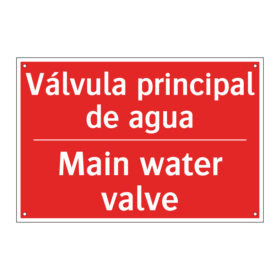 Válvula principal de agua - Main water valve