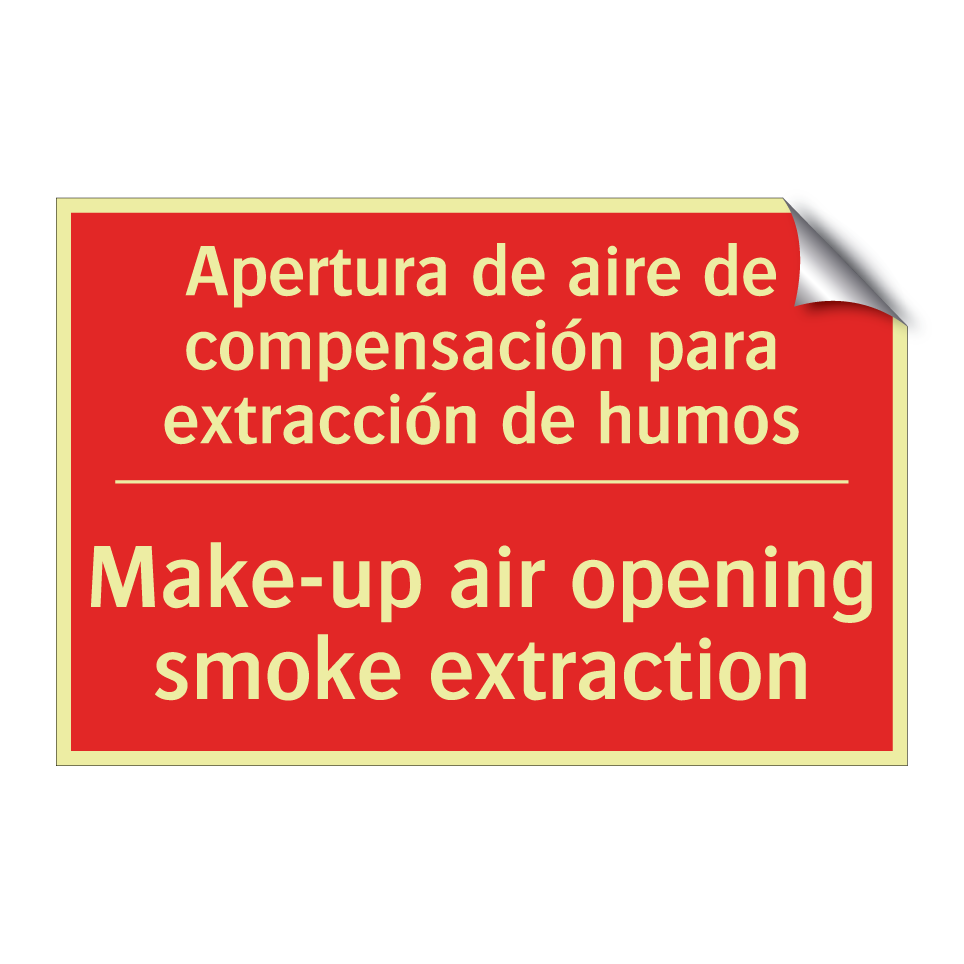 Apertura de aire de /.../ - Make-up air opening smoke /.../