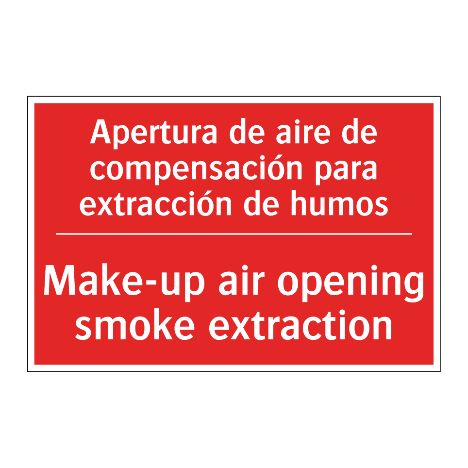 Apertura de aire de /.../ - Make-up air opening smoke /.../