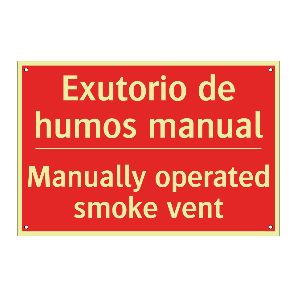 Exutorio de humos manual - Manually operated smoke vent