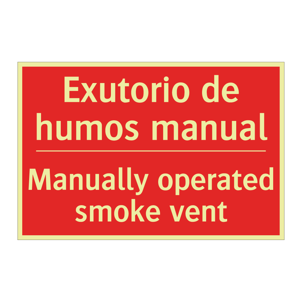 Exutorio de humos manual - Manually operated smoke vent
