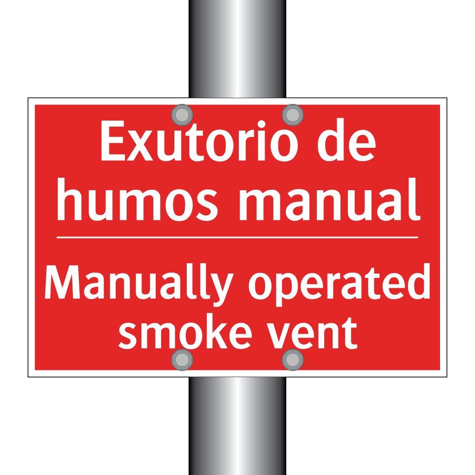 Exutorio de humos manual - Manually operated smoke vent