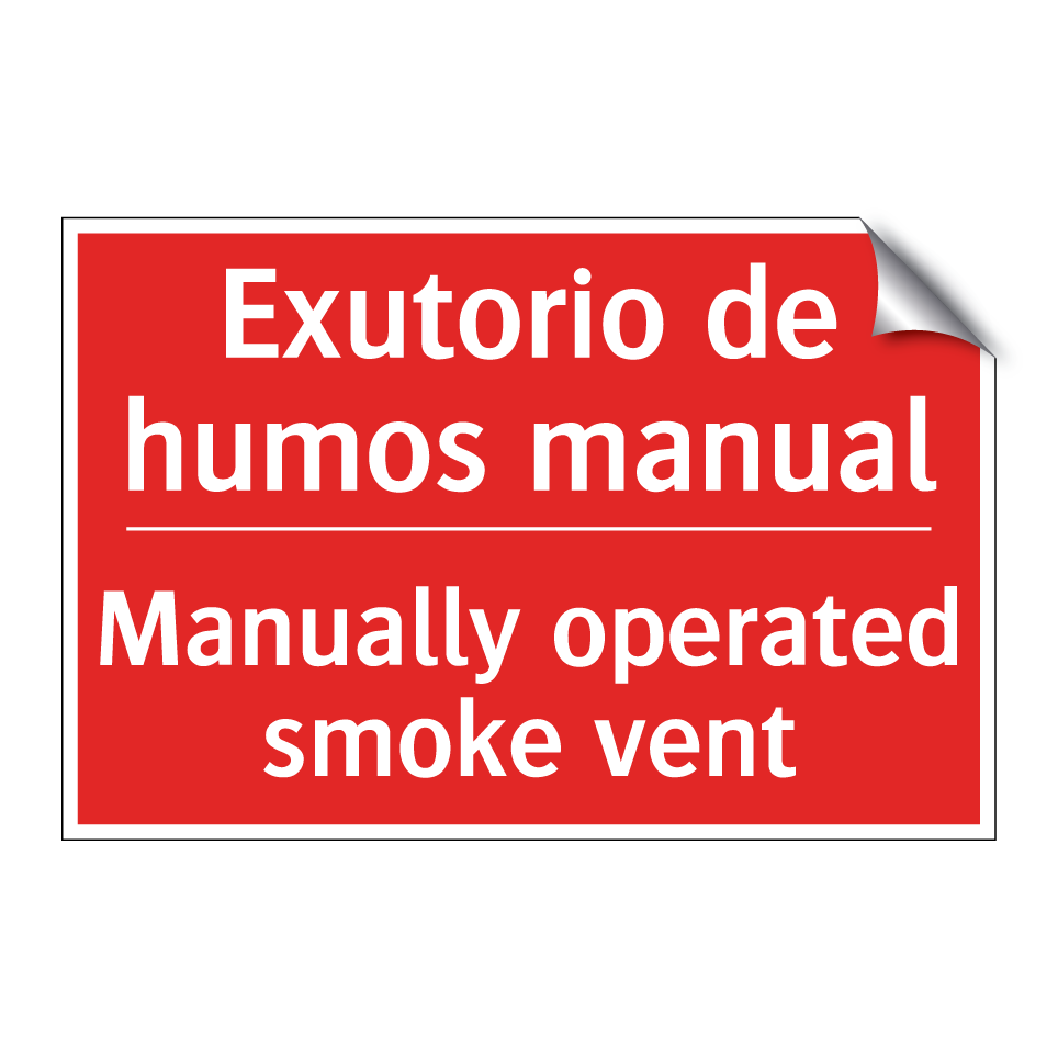 Exutorio de humos manual - Manually operated smoke vent