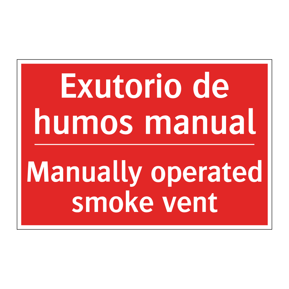 Exutorio de humos manual - Manually operated smoke vent