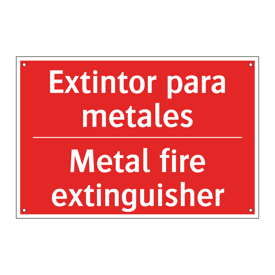 Extintor para metales - Metal fire extinguisher