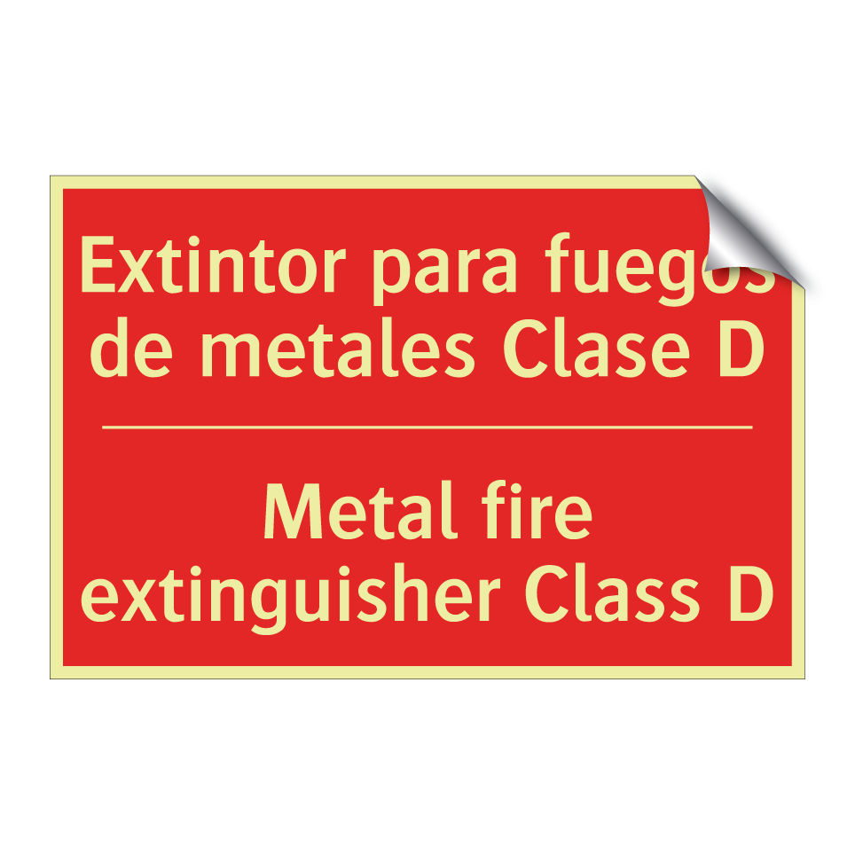 Extintor para fuegos de /.../ - Metal fire extinguisher Class /.../
