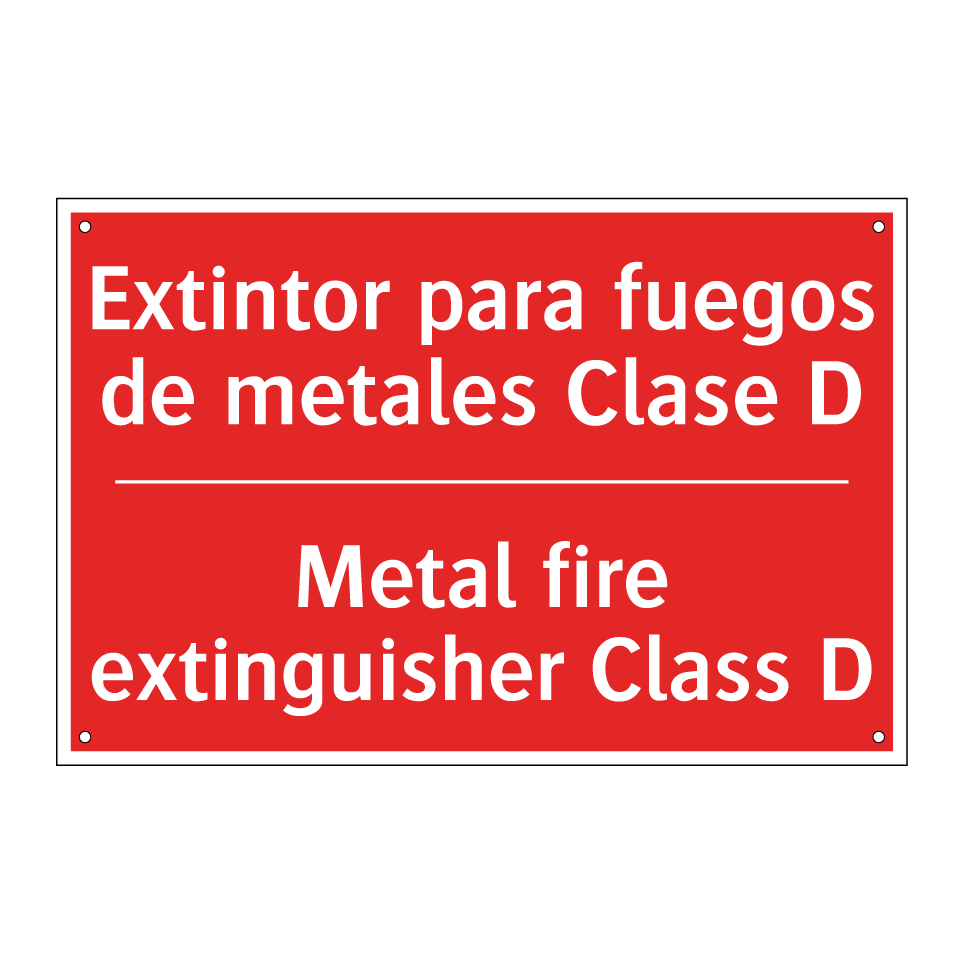 Extintor para fuegos de /.../ - Metal fire extinguisher Class /.../