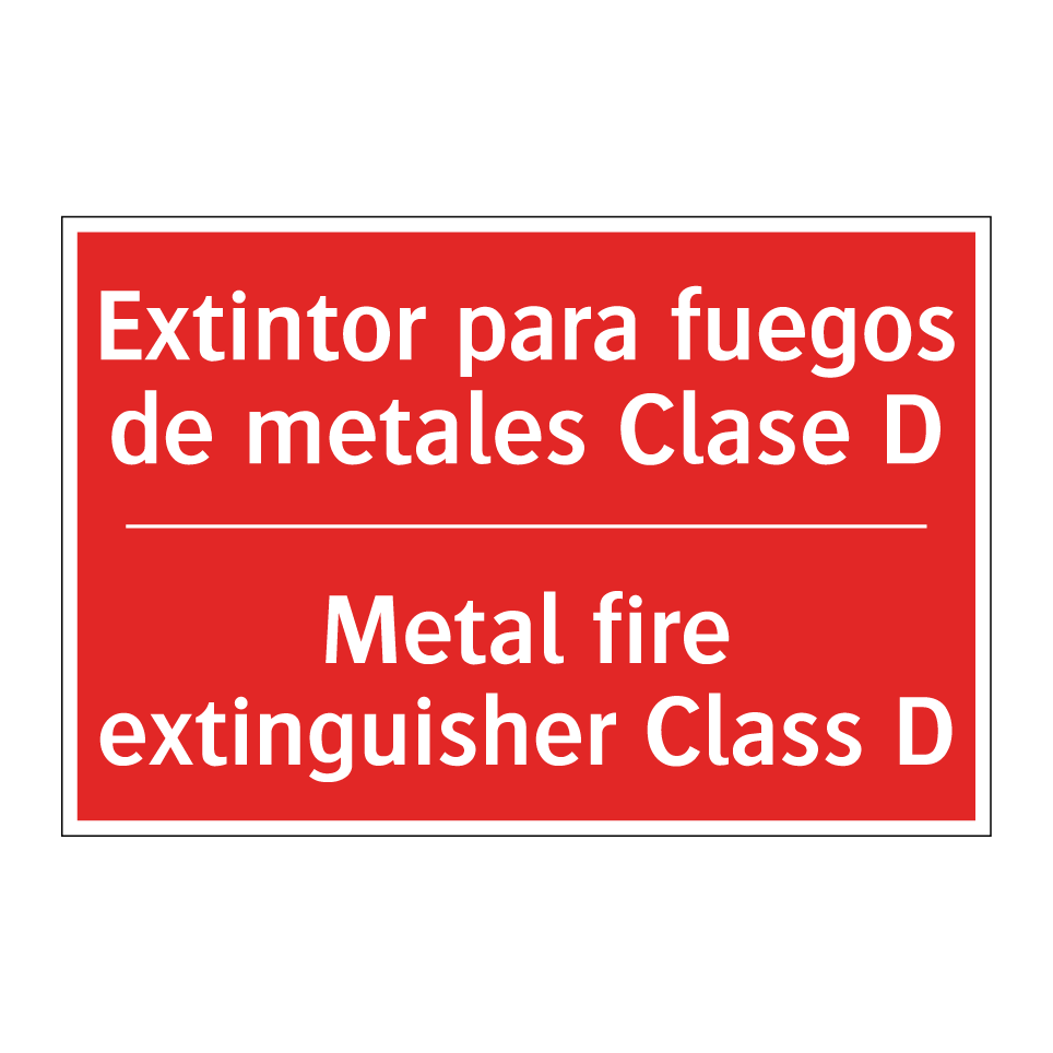 Extintor para fuegos de /.../ - Metal fire extinguisher Class /.../