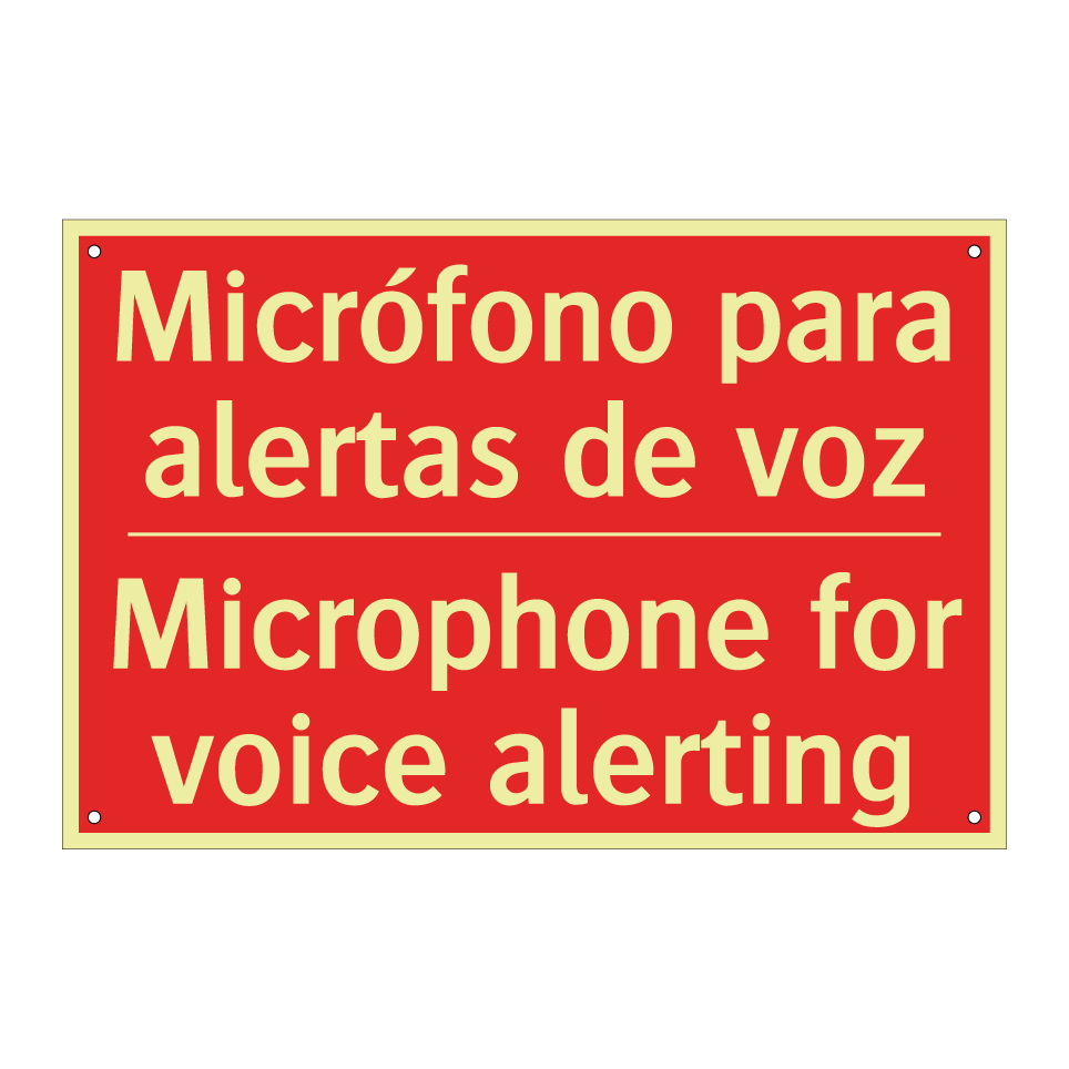 Micrófono para alertas de voz - Microphone for voice alerting
