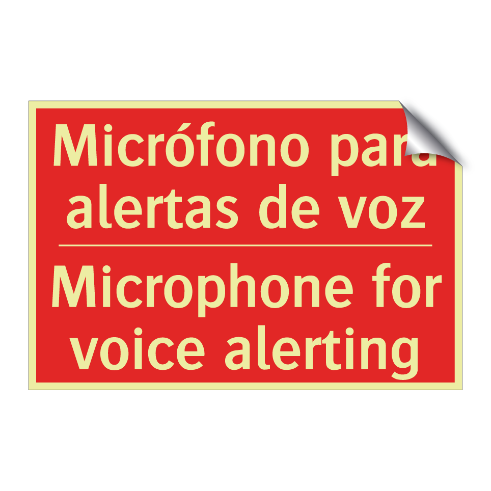 Micrófono para alertas de voz - Microphone for voice alerting