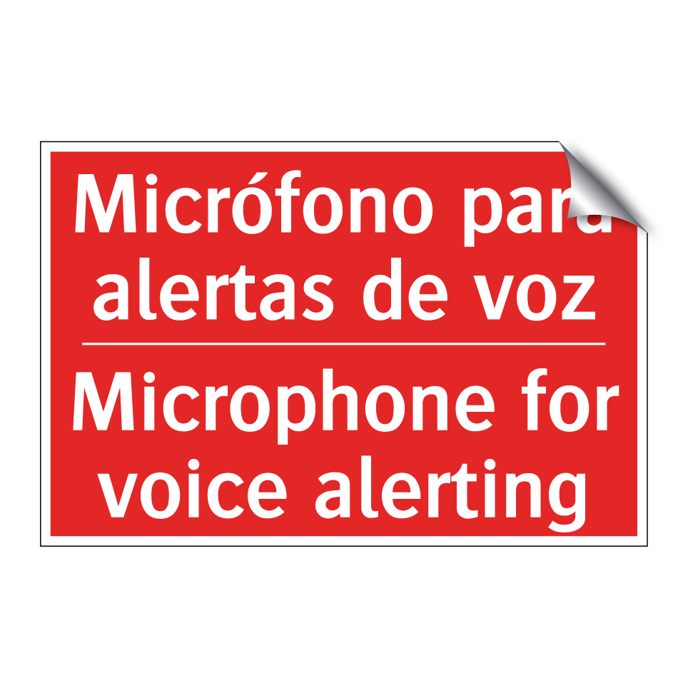 Micrófono para alertas de voz - Microphone for voice alerting