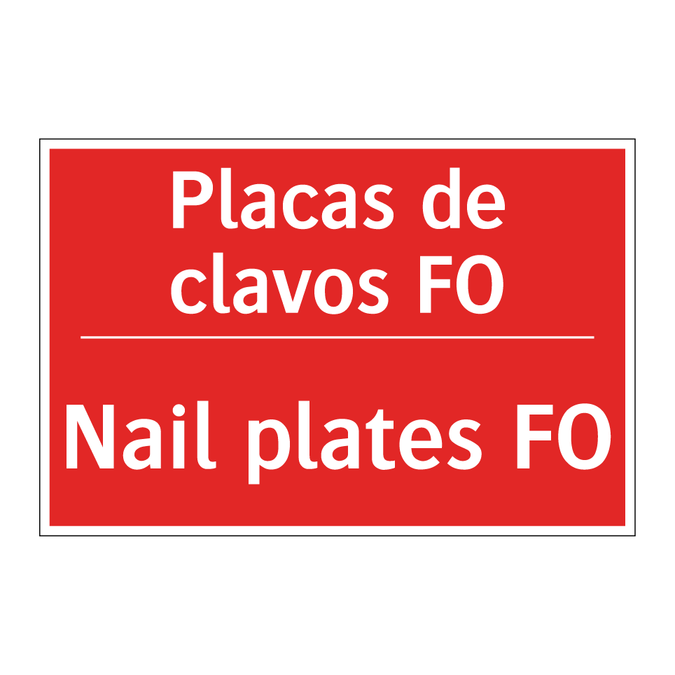 Placas de clavos FO - Nail plates FO