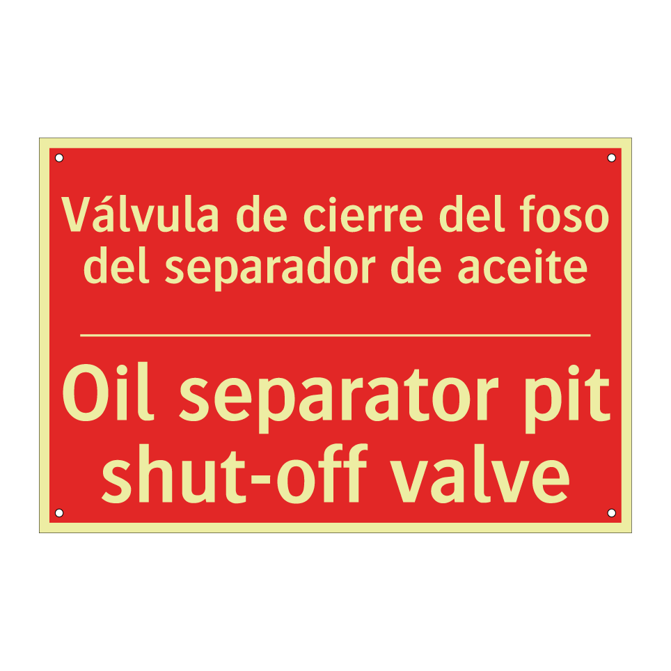 Válvula de cierre del foso /.../ - Oil separator pit shut-off /.../