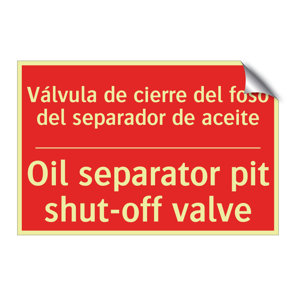 Válvula de cierre del foso /.../ - Oil separator pit shut-off /.../