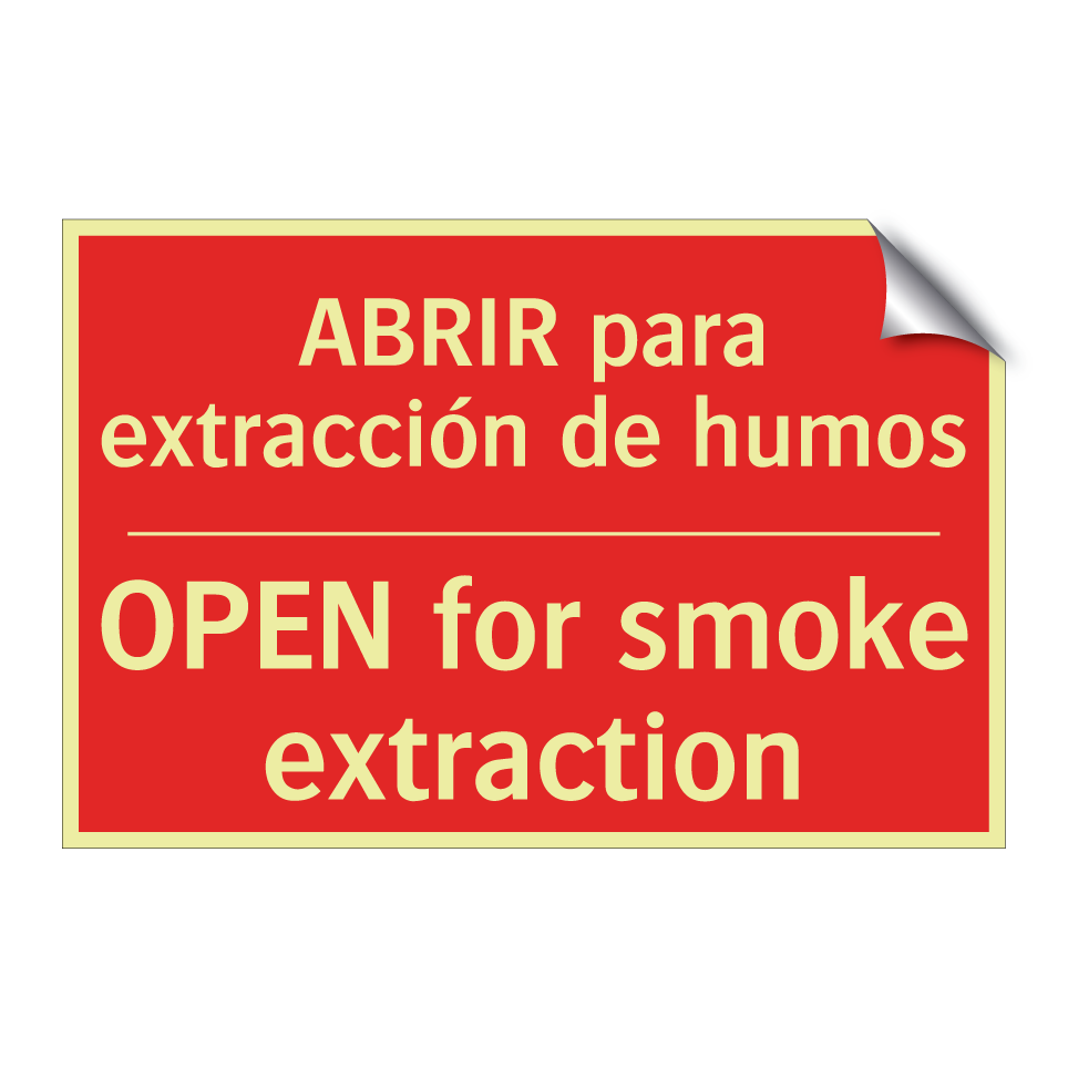 ABRIR para extracción de humos - OPEN for smoke extraction
