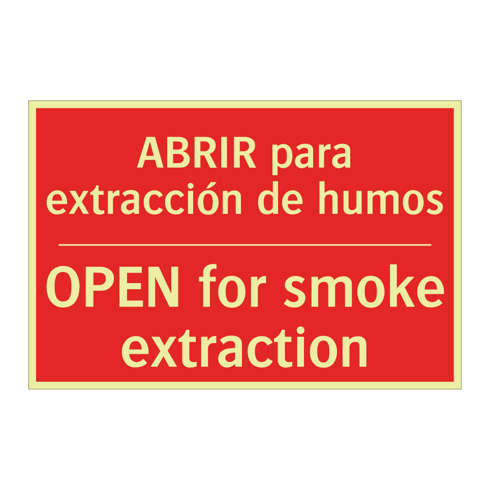 ABRIR para extracción de humos - OPEN for smoke extraction