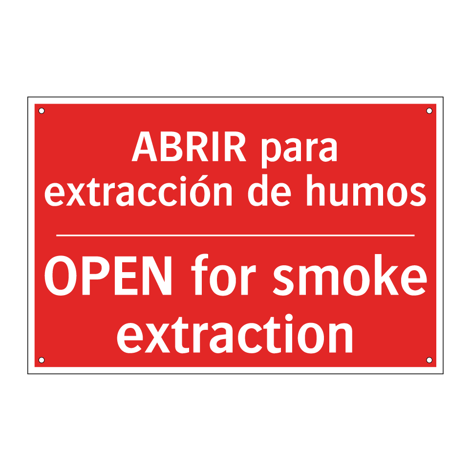 ABRIR para extracción de humos - OPEN for smoke extraction