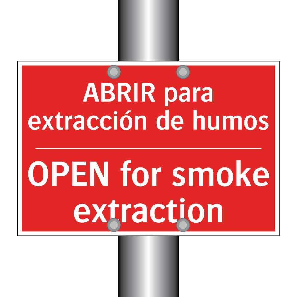 ABRIR para extracción de humos - OPEN for smoke extraction