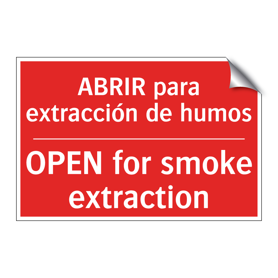 ABRIR para extracción de humos - OPEN for smoke extraction