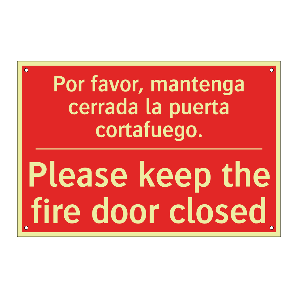 Por favor, mantenga cerrada /.../ - Please keep the fire door /.../