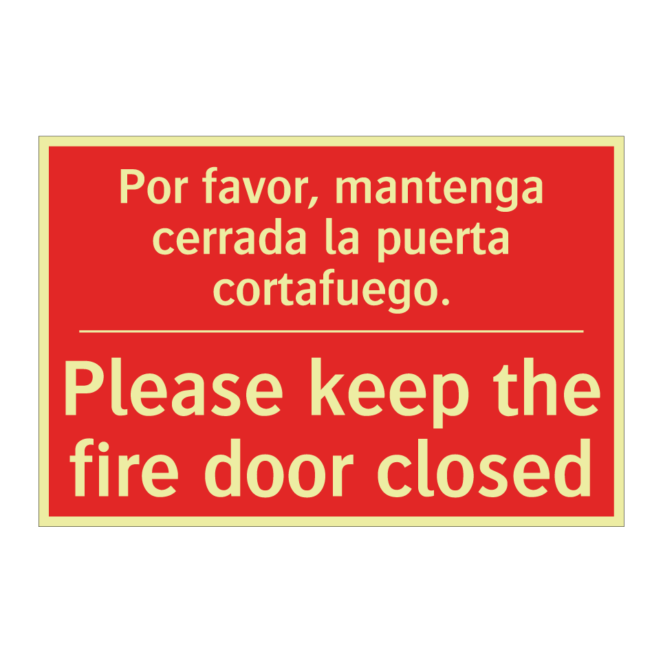 Por favor, mantenga cerrada /.../ - Please keep the fire door /.../