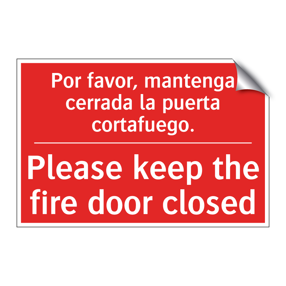 Por favor, mantenga cerrada /.../ - Please keep the fire door /.../
