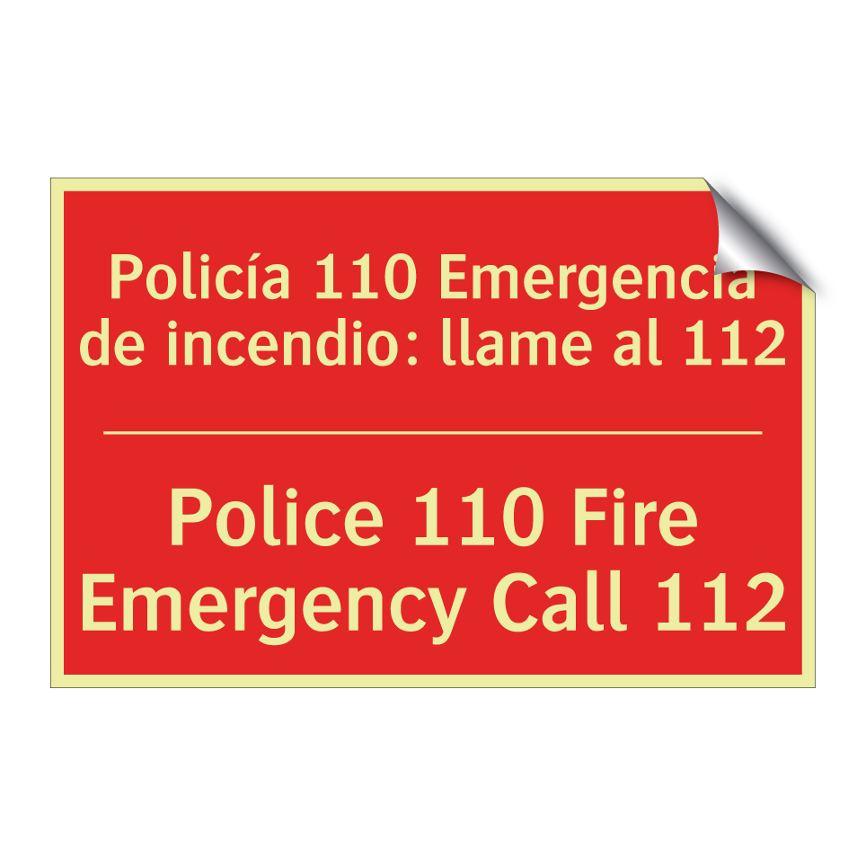 Policía 110 Emergencia de /.../ - Police 110 Fire Emergency /.../