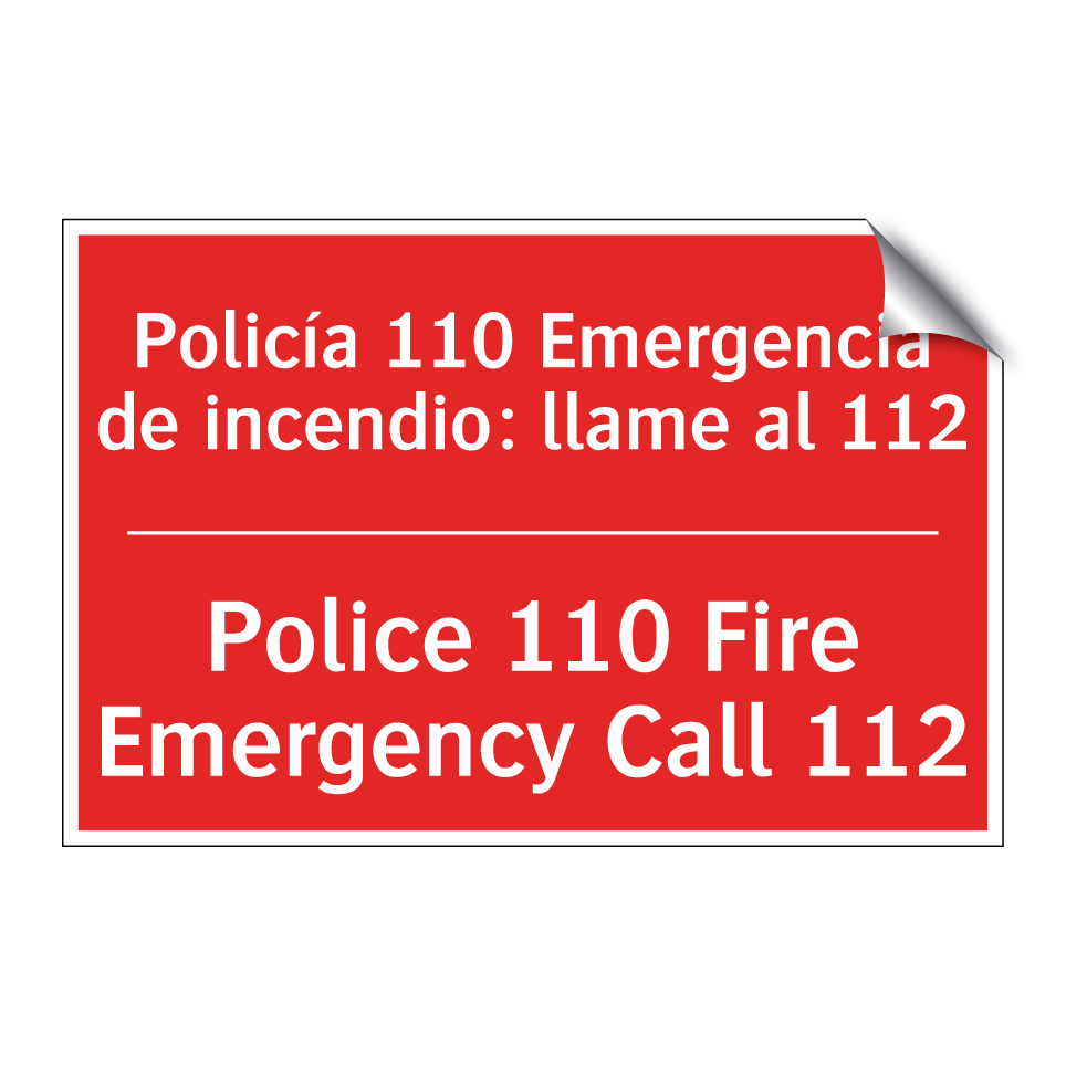 Policía 110 Emergencia de /.../ - Police 110 Fire Emergency /.../