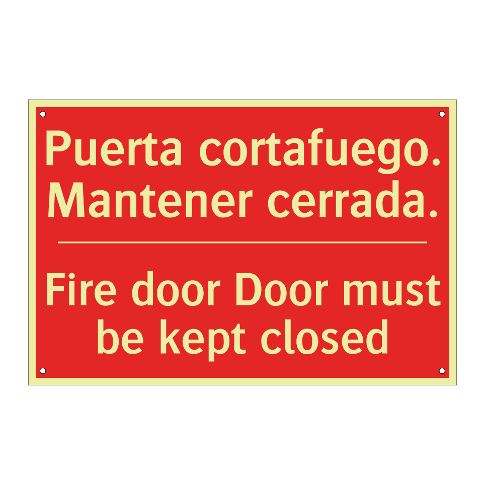 Puerta cortafuego. Mantener /.../ - Fire door Door must be kept /.../