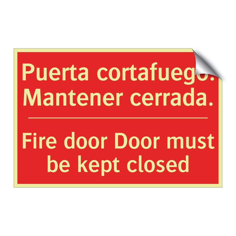 Puerta cortafuego. Mantener /.../ - Fire door Door must be kept /.../