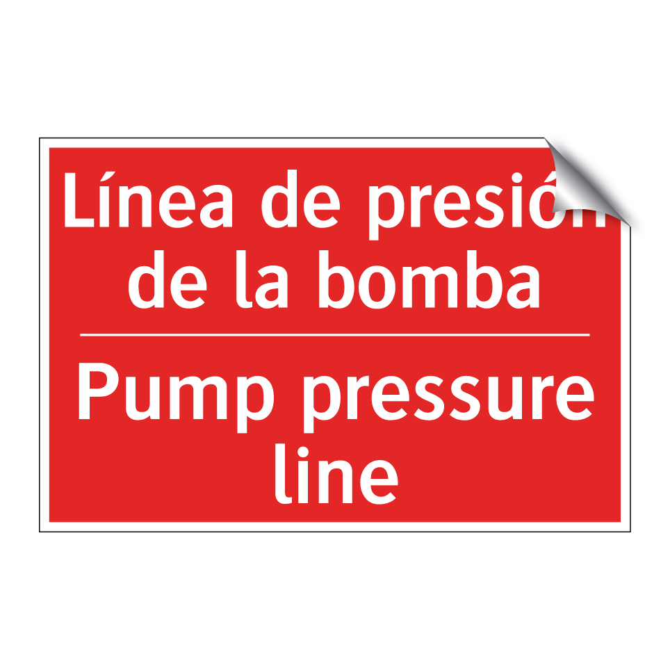 Línea de presión de la bomba - Pump pressure line