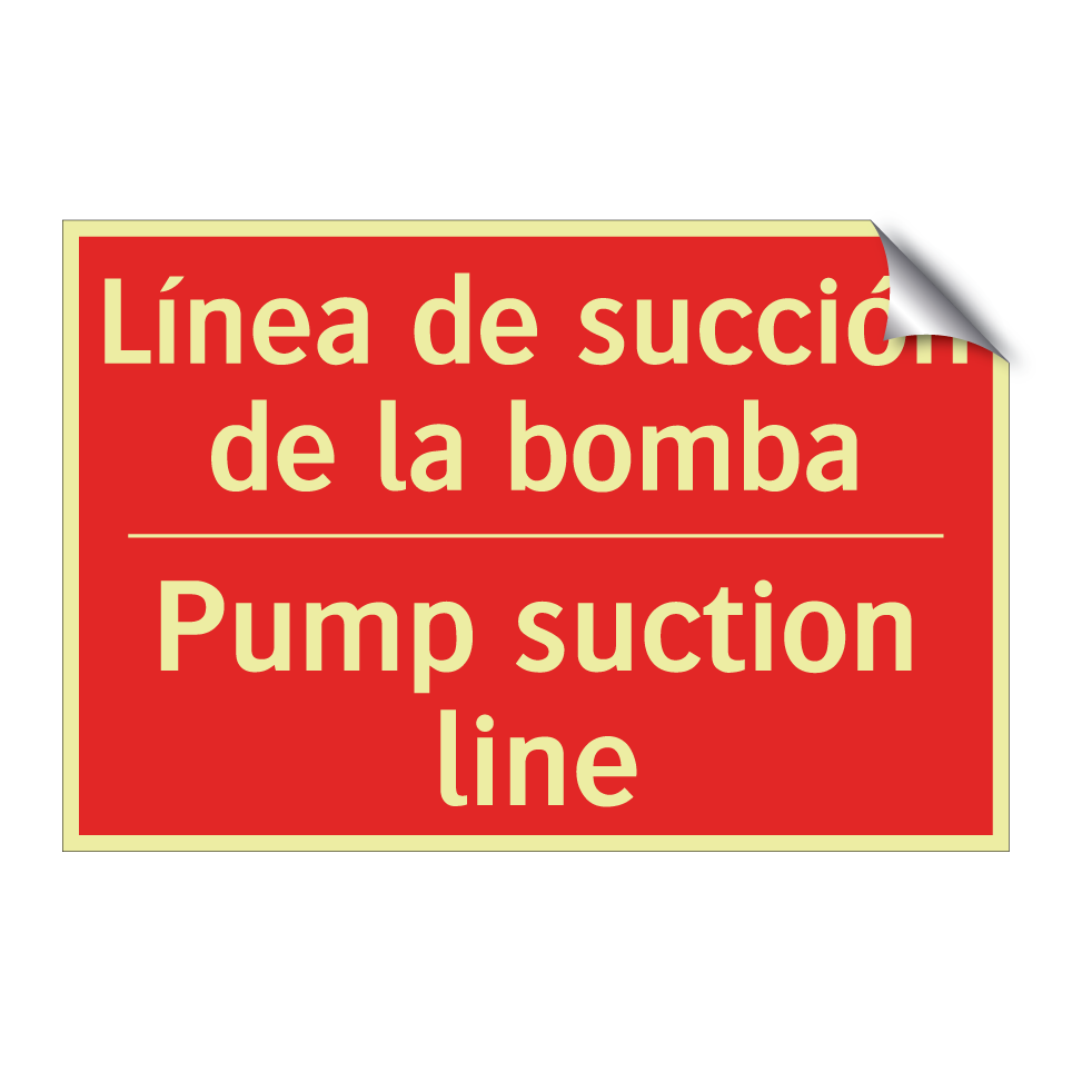 Línea de succión de la bomba - Pump suction line