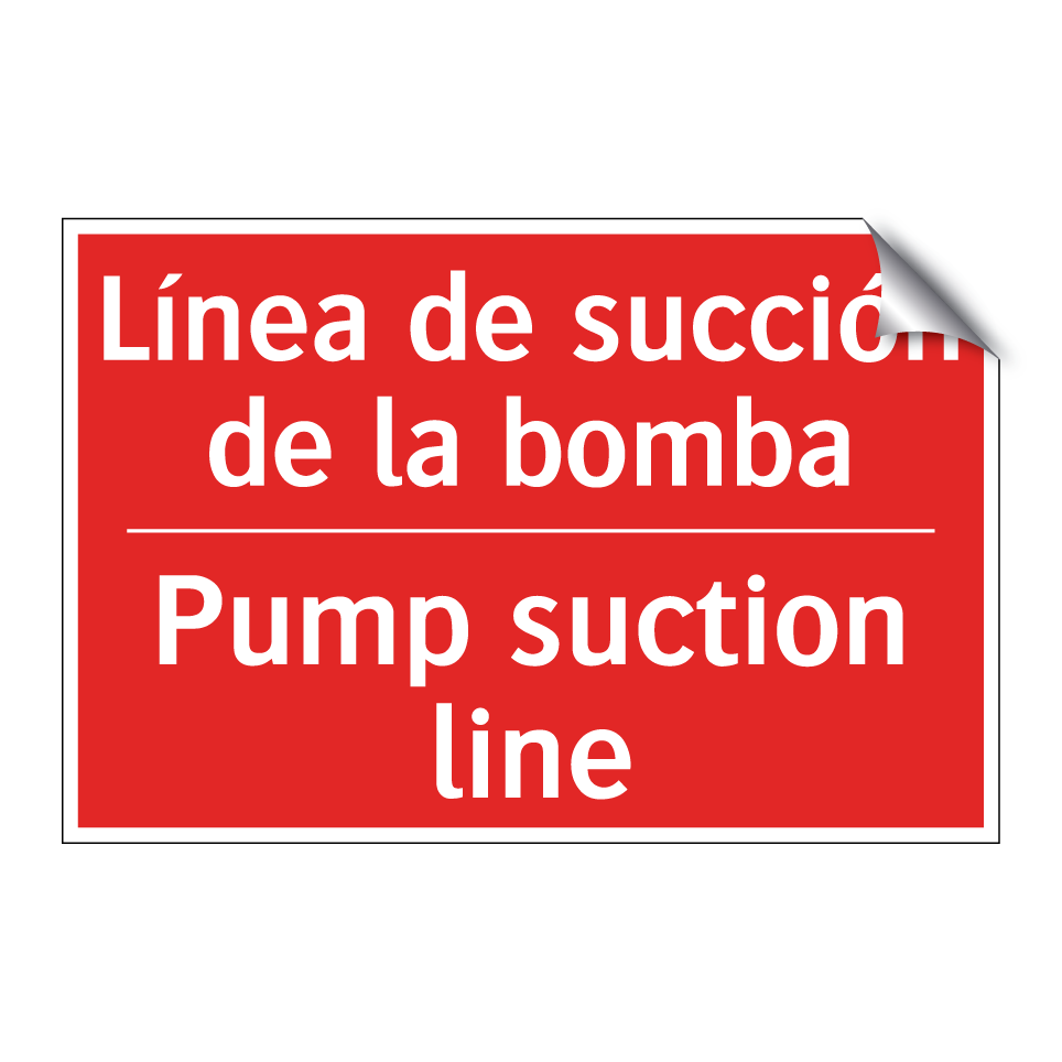 Línea de succión de la bomba - Pump suction line