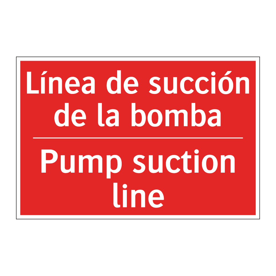 Línea de succión de la bomba - Pump suction line