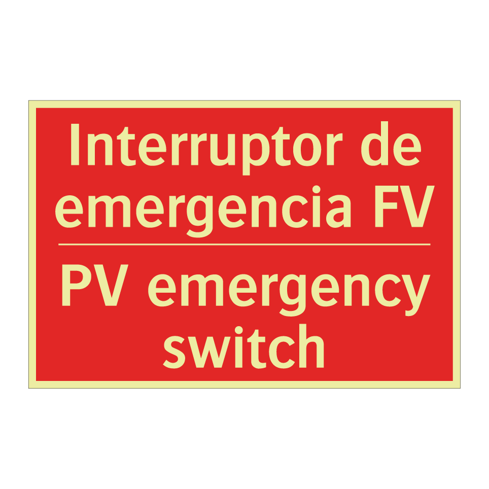 Interruptor de emergencia FV - PV emergency switch
