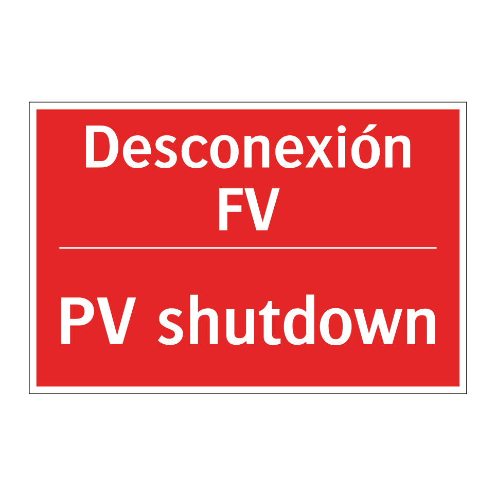 Desconexión FV - PV shutdown