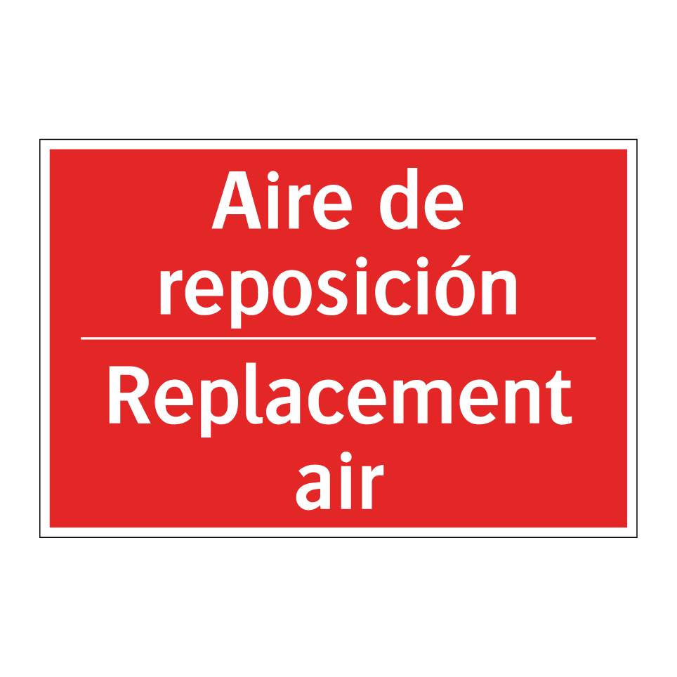 Aire de reposición - Replacement air