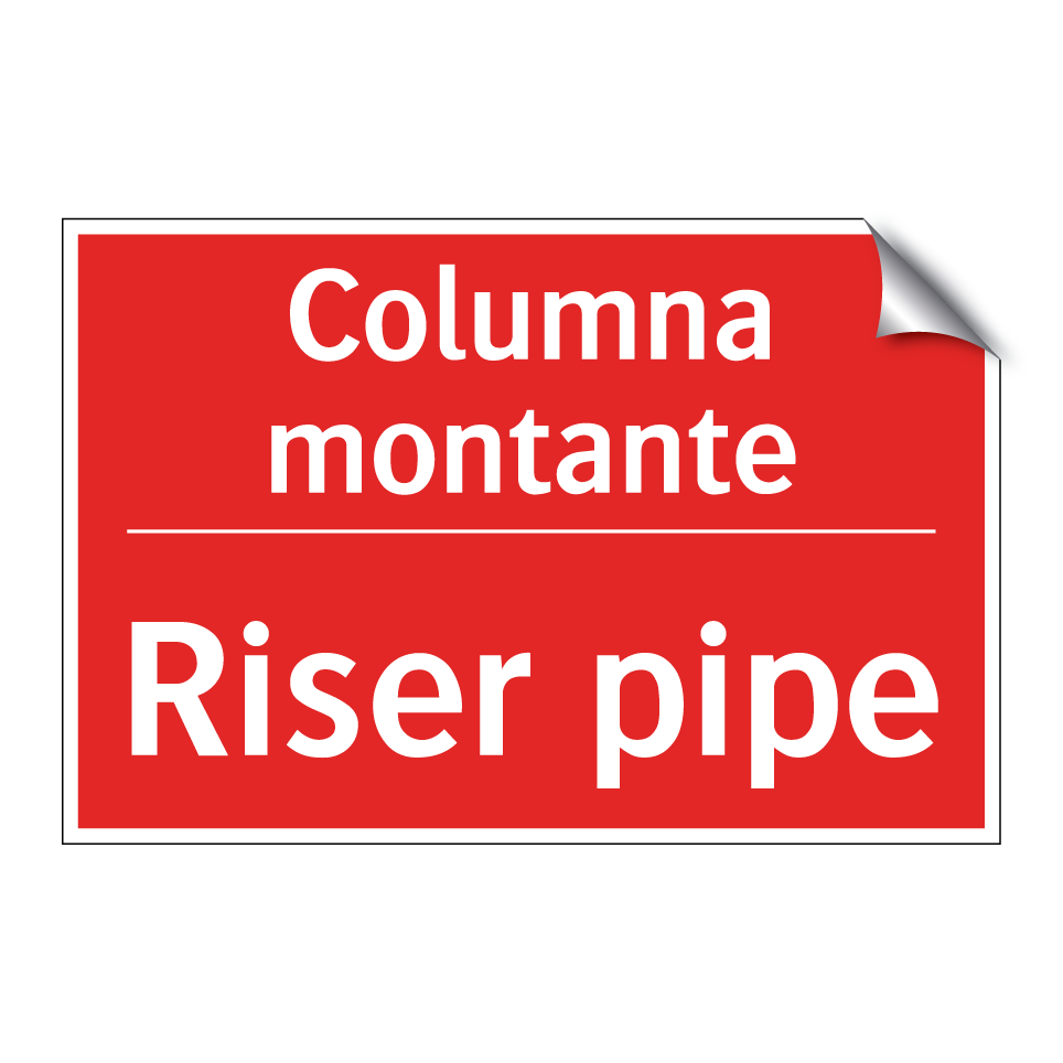Columna montante - Riser pipe