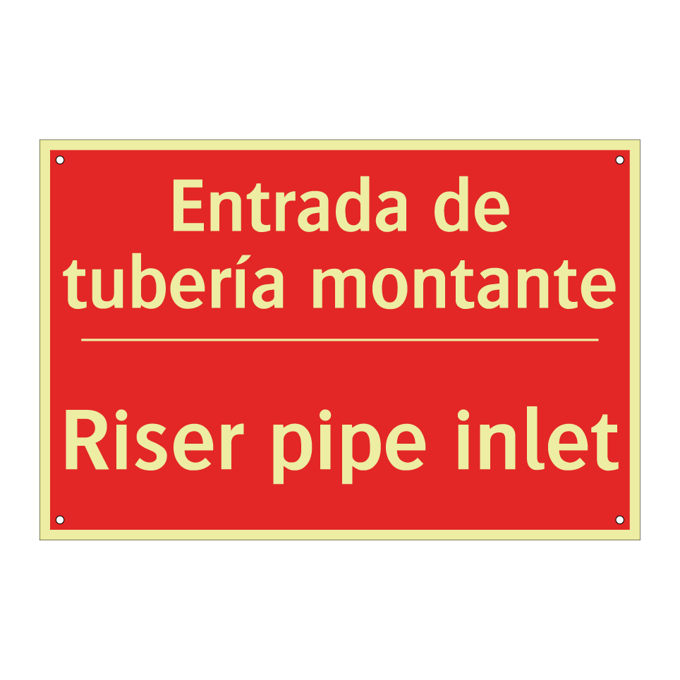 Entrada de tubería montante - Riser pipe inlet
