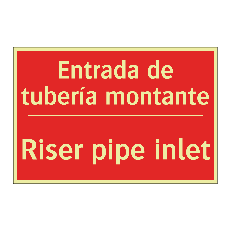 Entrada de tubería montante - Riser pipe inlet