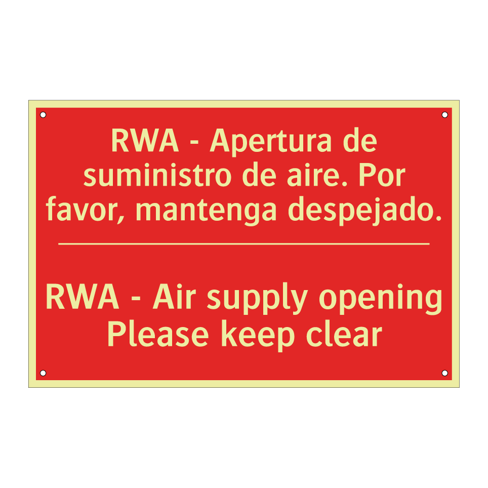 RWA - Apertura de suministro /.../ - RWA - Air supply opening /.../