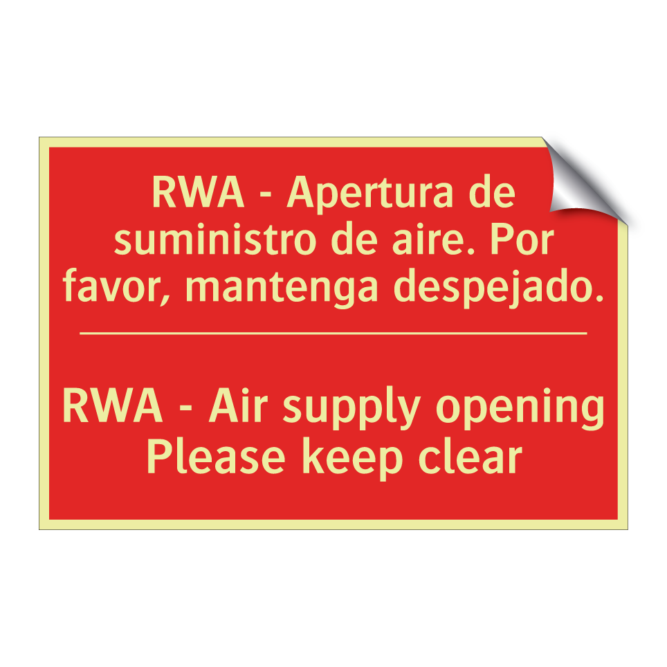RWA - Apertura de suministro /.../ - RWA - Air supply opening /.../