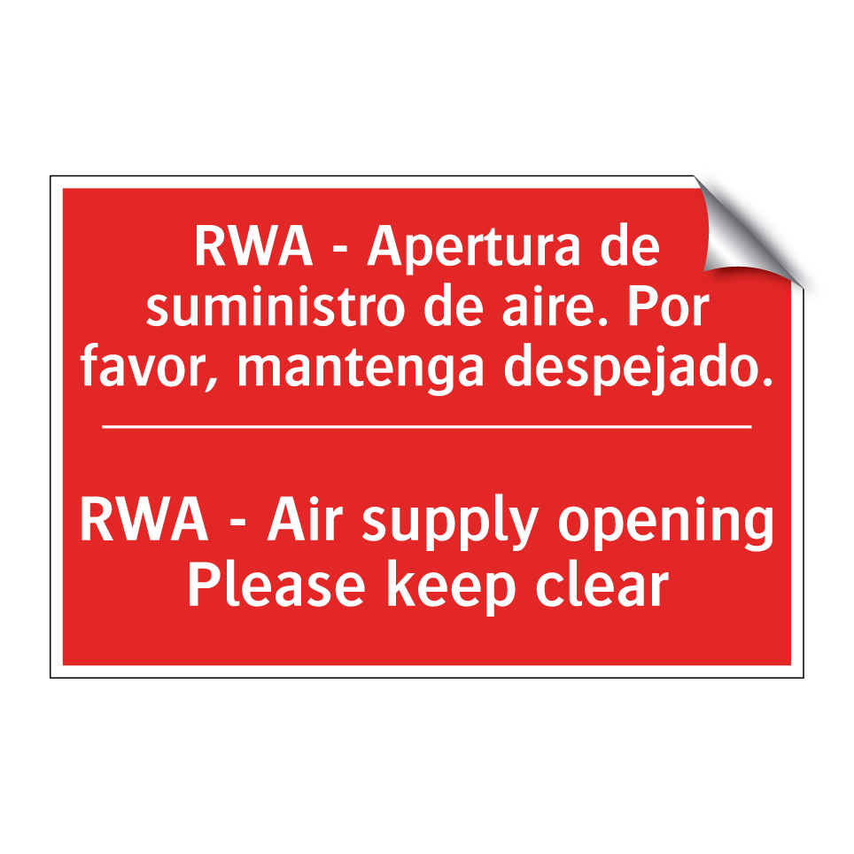 RWA - Apertura de suministro /.../ - RWA - Air supply opening /.../