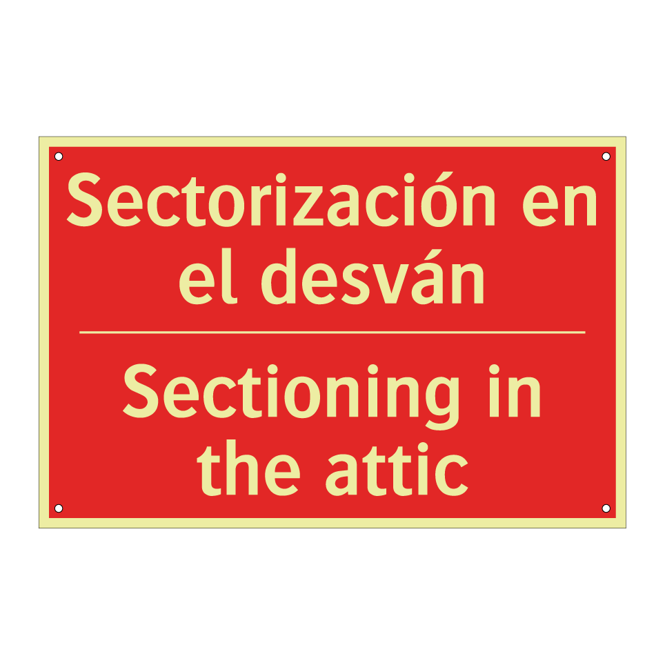 Sectorización en el desván - Sectioning in the attic
