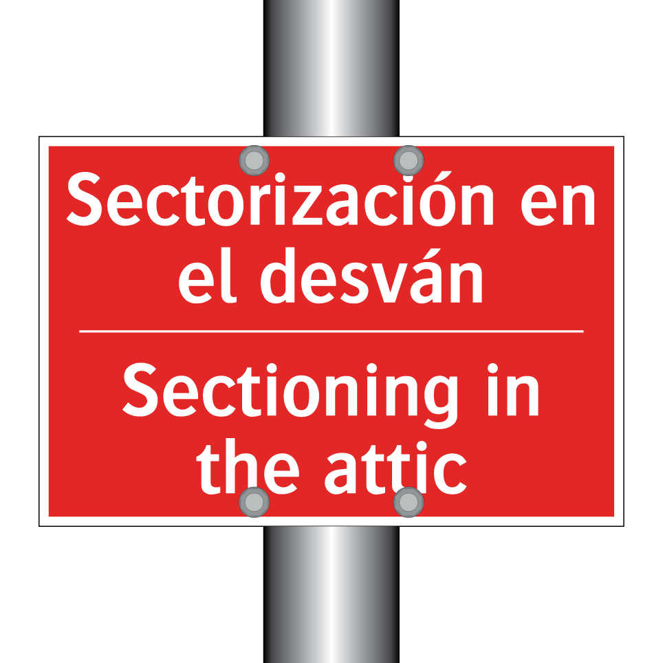 Sectorización en el desván - Sectioning in the attic